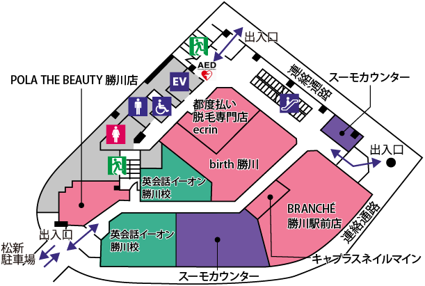 地図：一番街2F